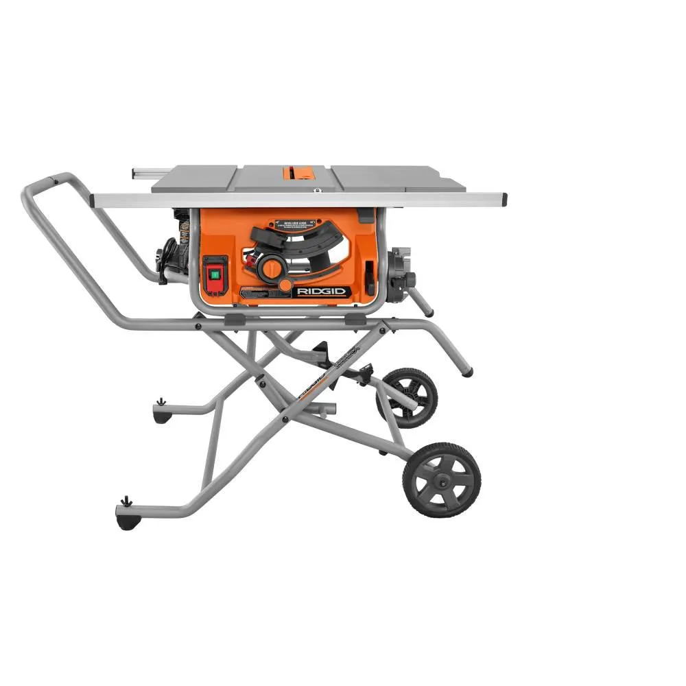 10 in. Pro Jobsite Table Saw with Stand and 18-Volt Cordless Drill/Driver Kit with (1) 2.0 Ah Battery, Charger, Tool Bag