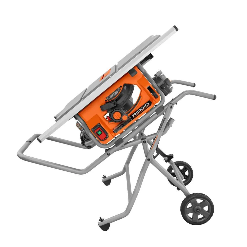 10 in. Pro Jobsite Table Saw with Stand and 18-Volt Cordless Drill/Driver Kit with (1) 2.0 Ah Battery, Charger, Tool Bag