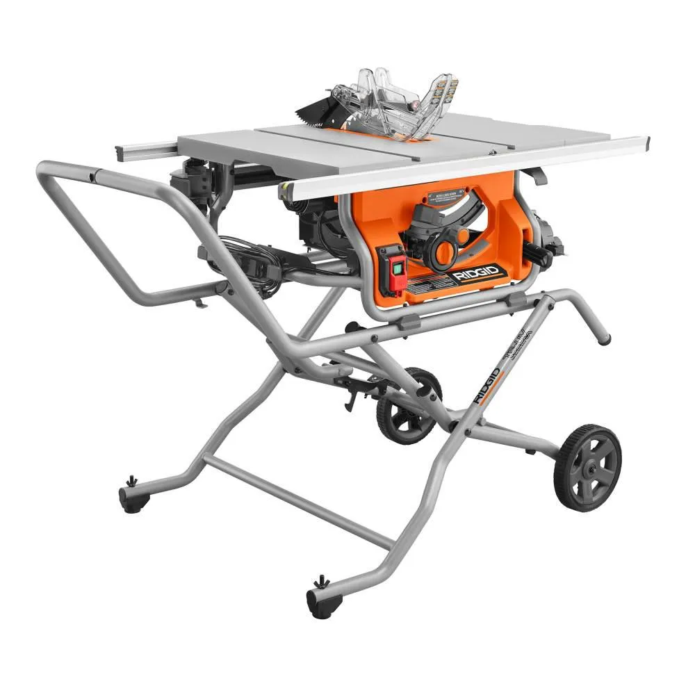 10 in. Pro Jobsite Table Saw with Stand and 18-Volt Cordless Drill/Driver Kit with (1) 2.0 Ah Battery, Charger, Tool Bag