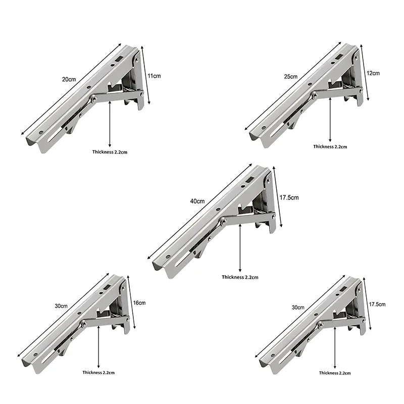 150kg Load Heavy Duty Stainless Steel Folding Table Bracket Shelf Bench