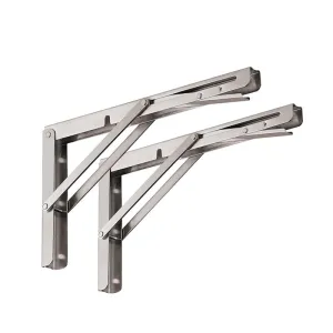 150kg Load Heavy Duty Stainless Steel Folding Table Bracket Shelf Bench