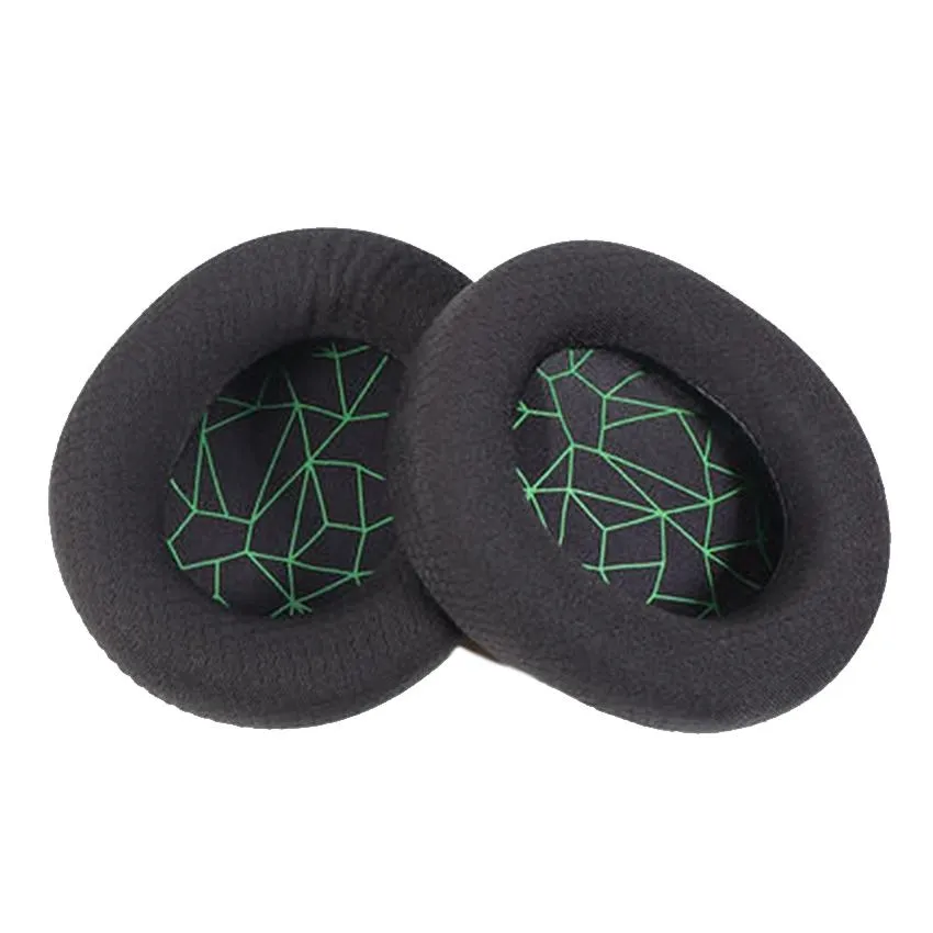 2-pack Headset Earmuffs for Sony Mdr-7506 / V6 / 900st - Black / Green