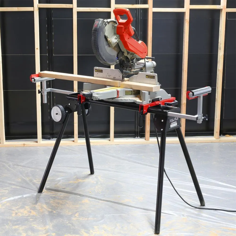 40-1/2 in. x 83 in. Universal Rolling Miter Saw Compound Roller Stand