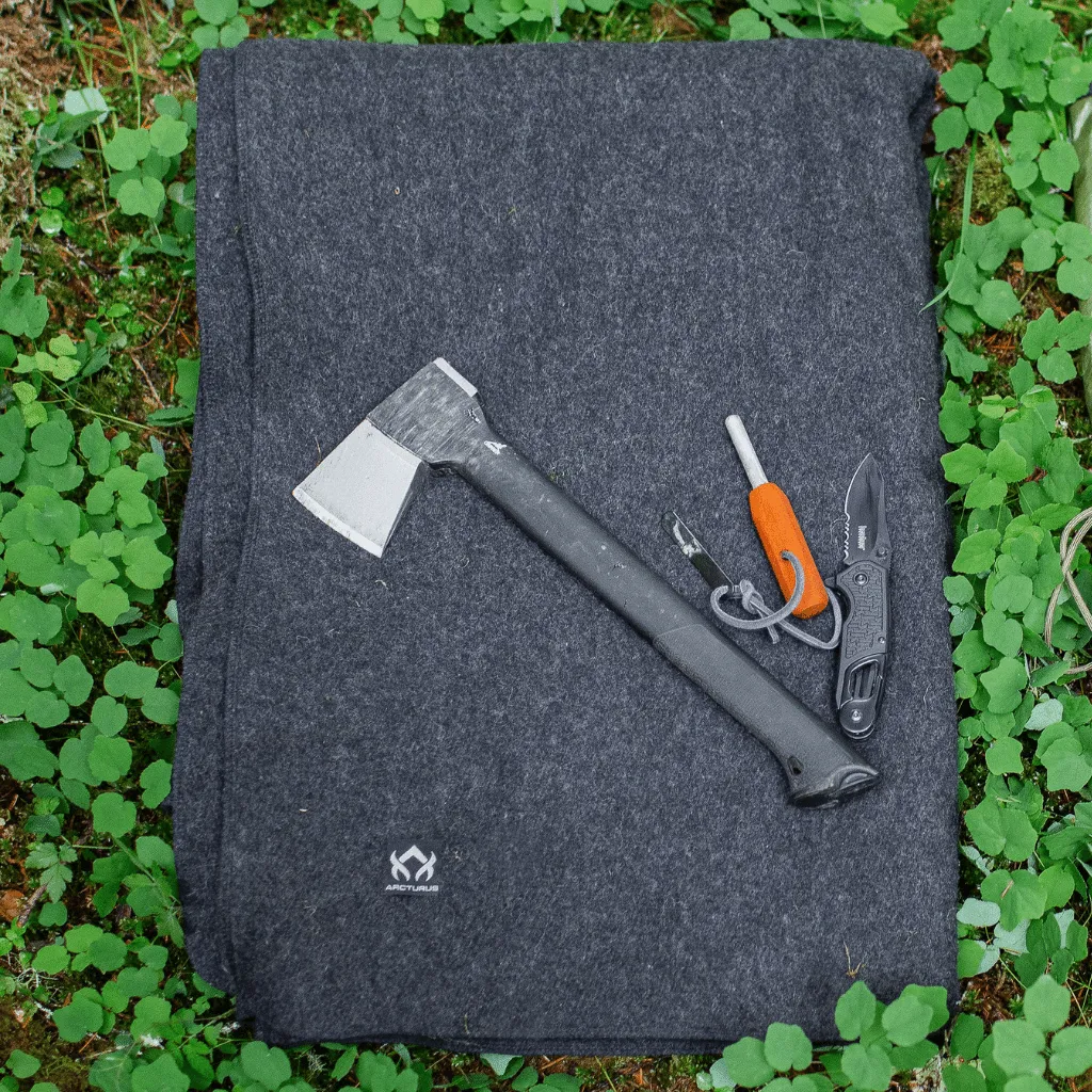 Arcturus Military Wool Blanket - Charcoal | 4.5 lbs (64" x 88")