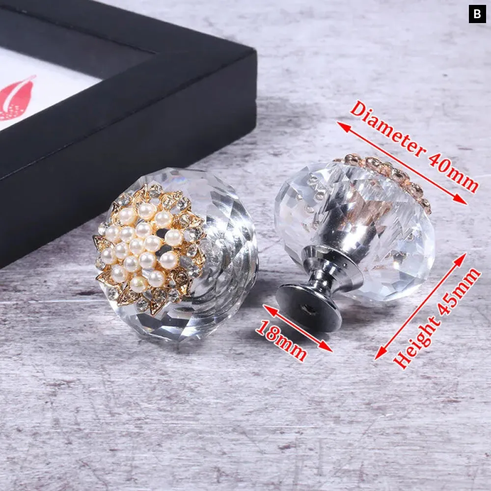 Crystal Cabinet Knobs Handles for Furniture