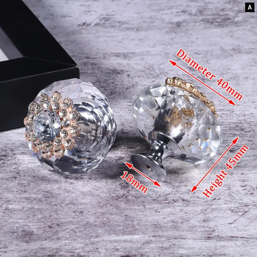 Crystal Cabinet Knobs Handles for Furniture