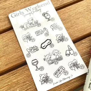 Girls Weekend Savings Challenge Cards