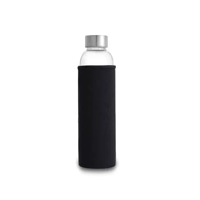 Glass Water Bottle with Stainless Steel Lid