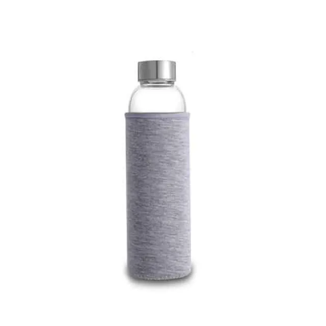 Glass Water Bottle with Stainless Steel Lid