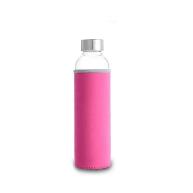 Glass Water Bottle with Stainless Steel Lid