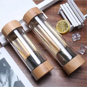 Glass Water Bottle with Stainless Steel Tea Infuser