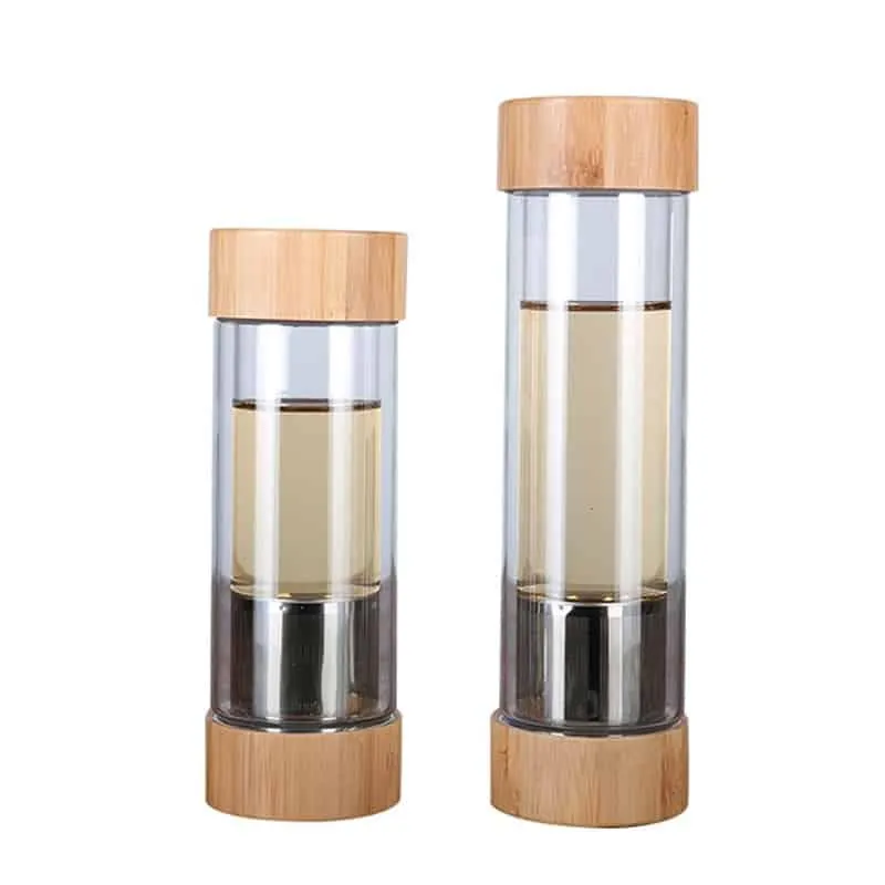 Glass Water Bottle with Stainless Steel Tea Infuser