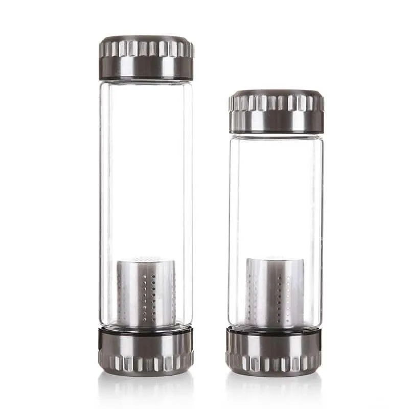 Glass Water Bottle with Tea Infuser