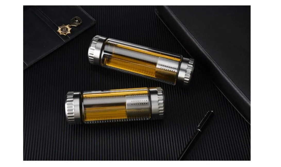 Glass Water Bottle with Tea Infuser