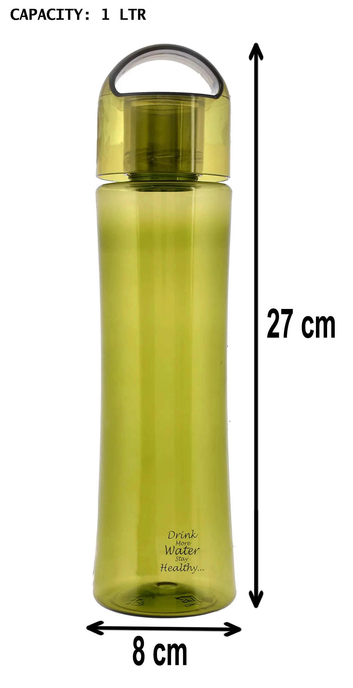 Heart Home Unbreakable BPA & Leak Free Plastic Water Bottle-1 Litre, Pack of 6 (Green & Blue)