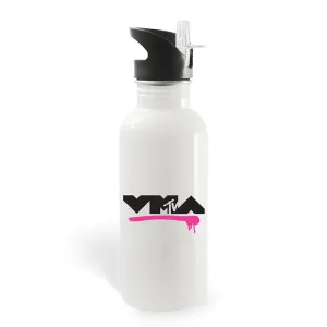 MTV Logo Moon Person Stencil 20 oz Screw Top Water Bottle with Straw