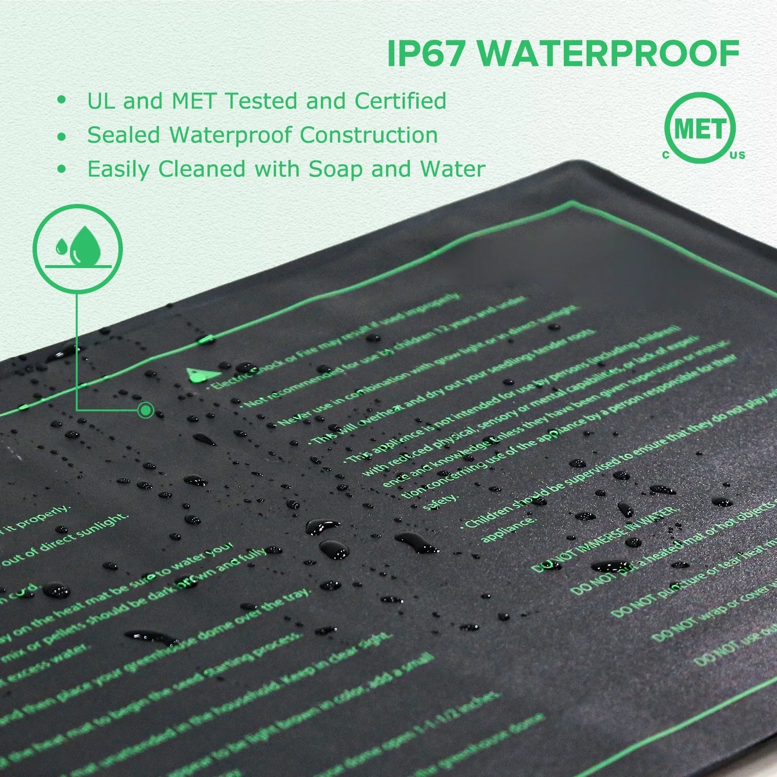 Seedling Heat Mat 10x20, UL & MET-Certified Heating Pad, Contains (1) Warming Mat