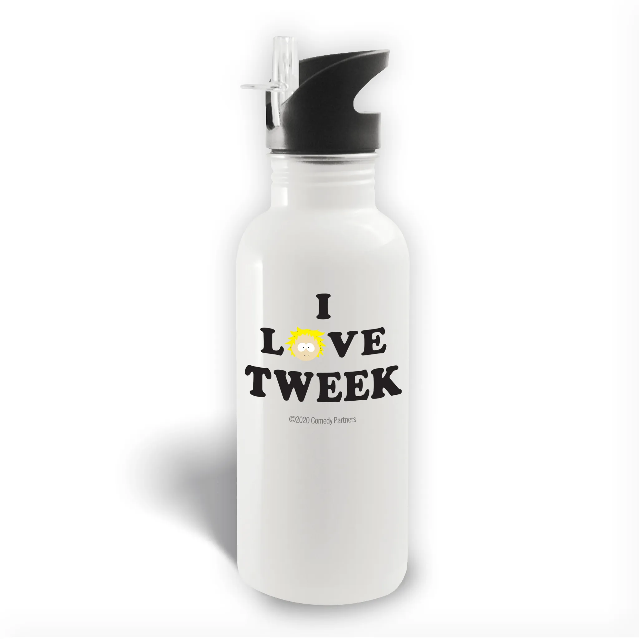 South Park I Love Tweek 20 oz Screw Top Water Bottle with Straw